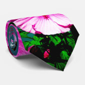 Roze Hibiscus Stropdas (Opgerold)