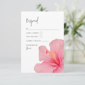 Roze Hibiscus · Tropische bloei RSVP · Bestemming (Staand voorkant)