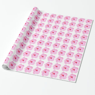 Roze Hibiscus Tropische Bloem Cadeaupapier