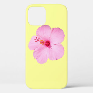 Roze Hibiscus Tropische Bloem iPhone 12 Hoesje