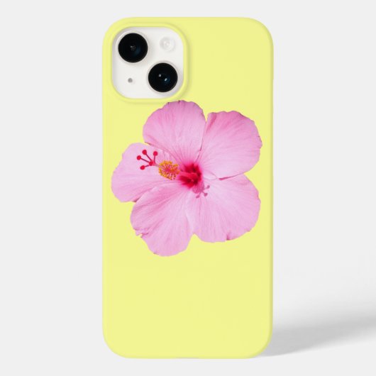 Roze Hibiscus Tropische Bloem Case-Mate iPhone Case (Achterkant)