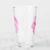 Roze Hibiscus Tropische Bloem Glas (Links)