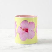 Roze Hibiscus Tropische Bloem Mok (Midden)