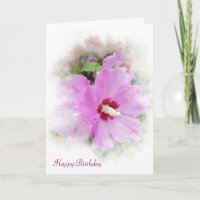 Roze Hibiscus Verjaardagsbloem