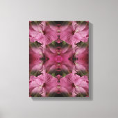 Roze Hibiscusbloem Vermenigvuldigd  Abstract Canvas Afdruk (Voorkant)
