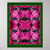 Roze Hibiscusbloem Vermenigvuldigd Abstract Poster (Voorkant)