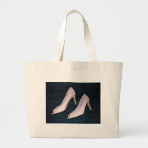 Roze hielpompen/-schoenen grote tote bag