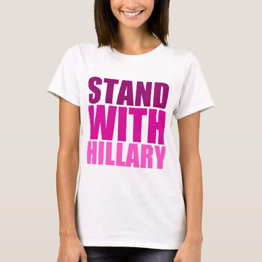 Roze Hillary 2016 T-shirt (Voorkant)