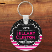 roze hillary clinton sleutelhanger (Voorkant)
