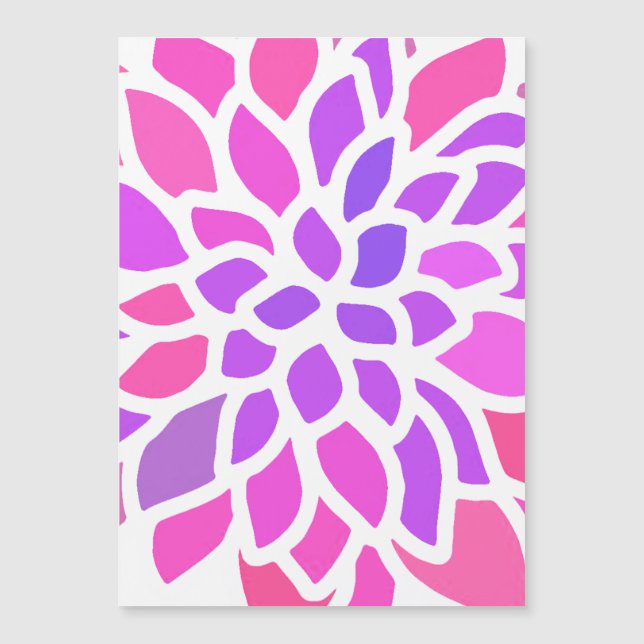Roze Hippie Flower Retro Modern (Voorkant)