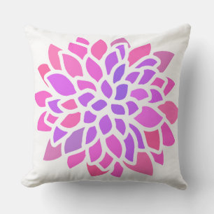 Roze Hippie Flower Retro Modern Buitenkussen