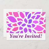 Roze Hippie Flower Retro Modern Kaart (Voorkant / Achterkant)