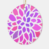 Roze Hippie Flower Retro Modern Keramisch Ornament (Links)