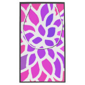 Roze Hippie Flower Retro Modern Klein Cadeauzakje (Achterkant)