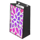 Roze Hippie Flower Retro Modern Klein Cadeauzakje (Achterkant Gekanteld)