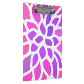 Roze Hippie Flower Retro Modern Klembord (Rechts)