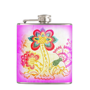 roze hippie-stijl palmfles heupfles