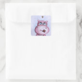 Roze Hippo Sticker (Tas)