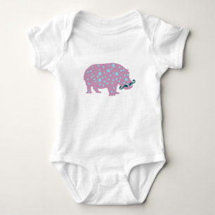 Roze Hippopotamus Baby Jersey Bodysuit