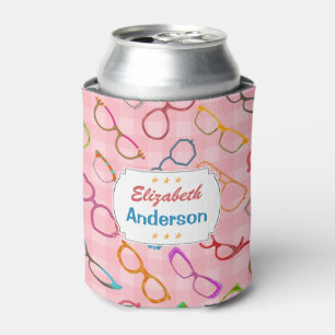 Roze Hipster van het Lijst van het oogglas Retro Blikjeskoeler