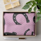 Roze Hoefijzer Design Tissuepapier (Geschenk)