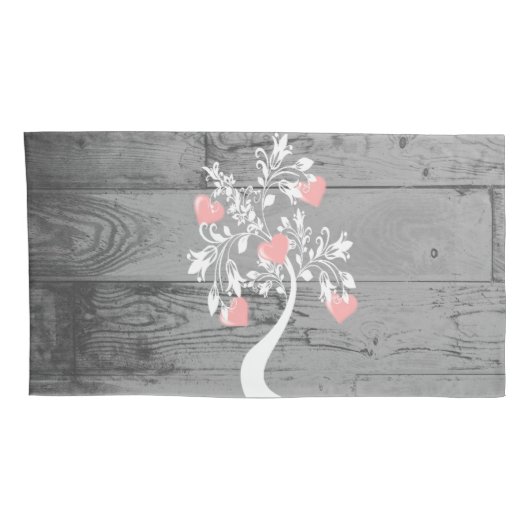 Roze Hoesje van het hart Gepersonaliseerd Pillow Kussensloop (Achterkant-Rechts)