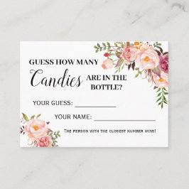 Roze Hoeveel snoepjes spelen tweetalige douchekaar Plaatskaartje