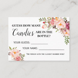 Roze Hoeveel snoepjes spelen tweetalige douchekaar Plaatskaartje