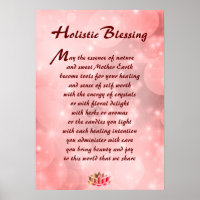 Roze holistisch Poster voor het zinken