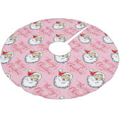 Roze Holly Jolly  kerstkerstkerstmis Kerstboom Rok (Gekanteld)