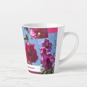 Roze Hollyhocks Design Latte Mok