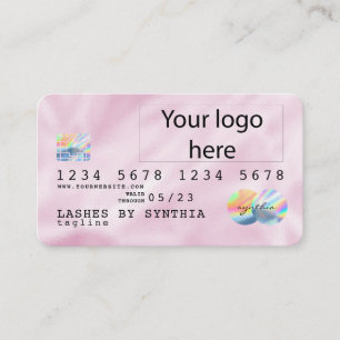 Roze Holograph Unicorn Credit Kaart voeg uw logo t Visitekaartje
