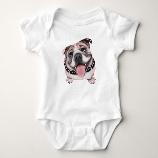 Roze hond Baby Shirt (Voorkant)
