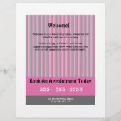 Roze Hond en Spiegel Hond Trimmer Flyer (Achterkant)