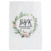 Roze hond roos medium cadeauzakje (Achterkant)