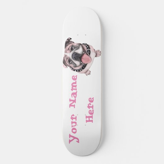 Roze hond Skateboard (Voorkant)