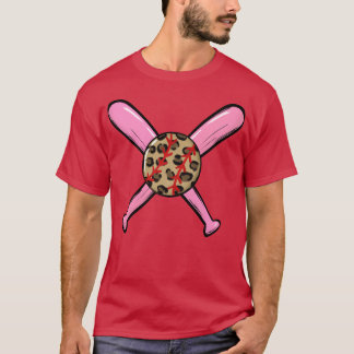 roze honkbal t-shirt