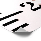 Roze Hoogland Kalf Groeicurve Poster (Hoek)