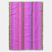 Roze horizontale strepen deken (Voorkant Verticaal)