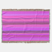 Roze horizontale strepen deken (Voorkant)