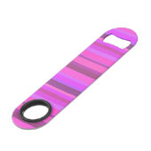 Roze horizontale strepen speed flessenopener (Voorkant Gekanteld)