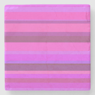 Roze horizontale strepen stenen onderzetter
