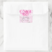 Roze hortensia bewaar de datum stickers hortensia1 (Tas)