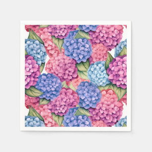 Roze Hortensia Papieren Servet, Tuin Bruiloft Show Servet