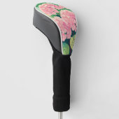 Roze Hortensia Struik Golfheadcover (Schuin)