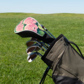 Roze Hortensia Struik Golfheadcover (Insitu)