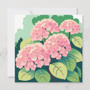 Roze Hortensia Struik Kaart