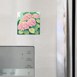 Roze Hortensia Struik Magneet