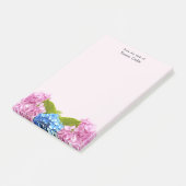 Roze Hortensia Thuiskantoor Post-it® Notes (Schuin)
