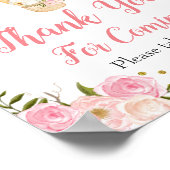 Roze hotline ballondieren Hartelijk dank voor uw k Poster (Hoek)